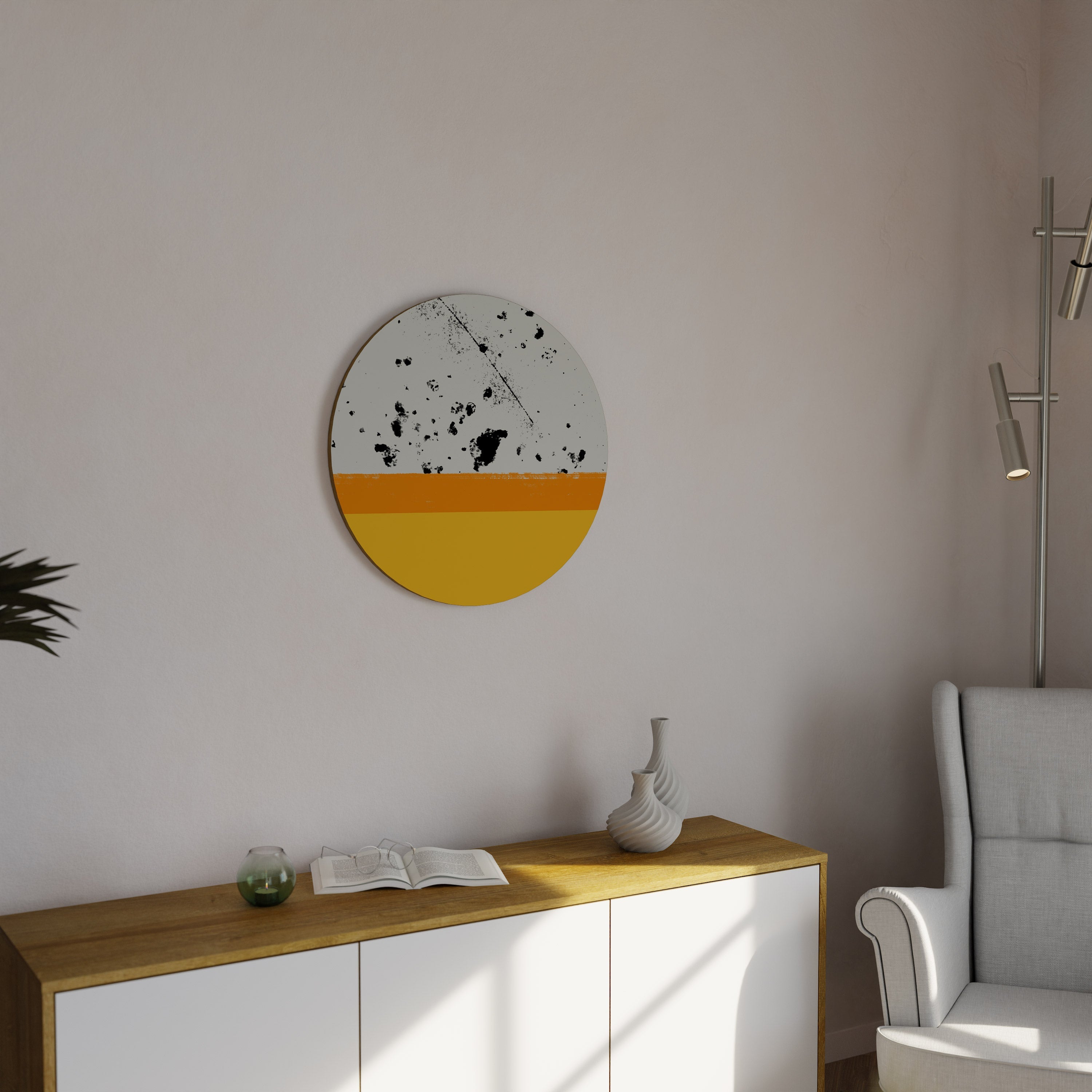 Rund väggdekoration DYED BY ORANGE