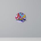 COLOR STREAM Rund konsthylla i svart finish