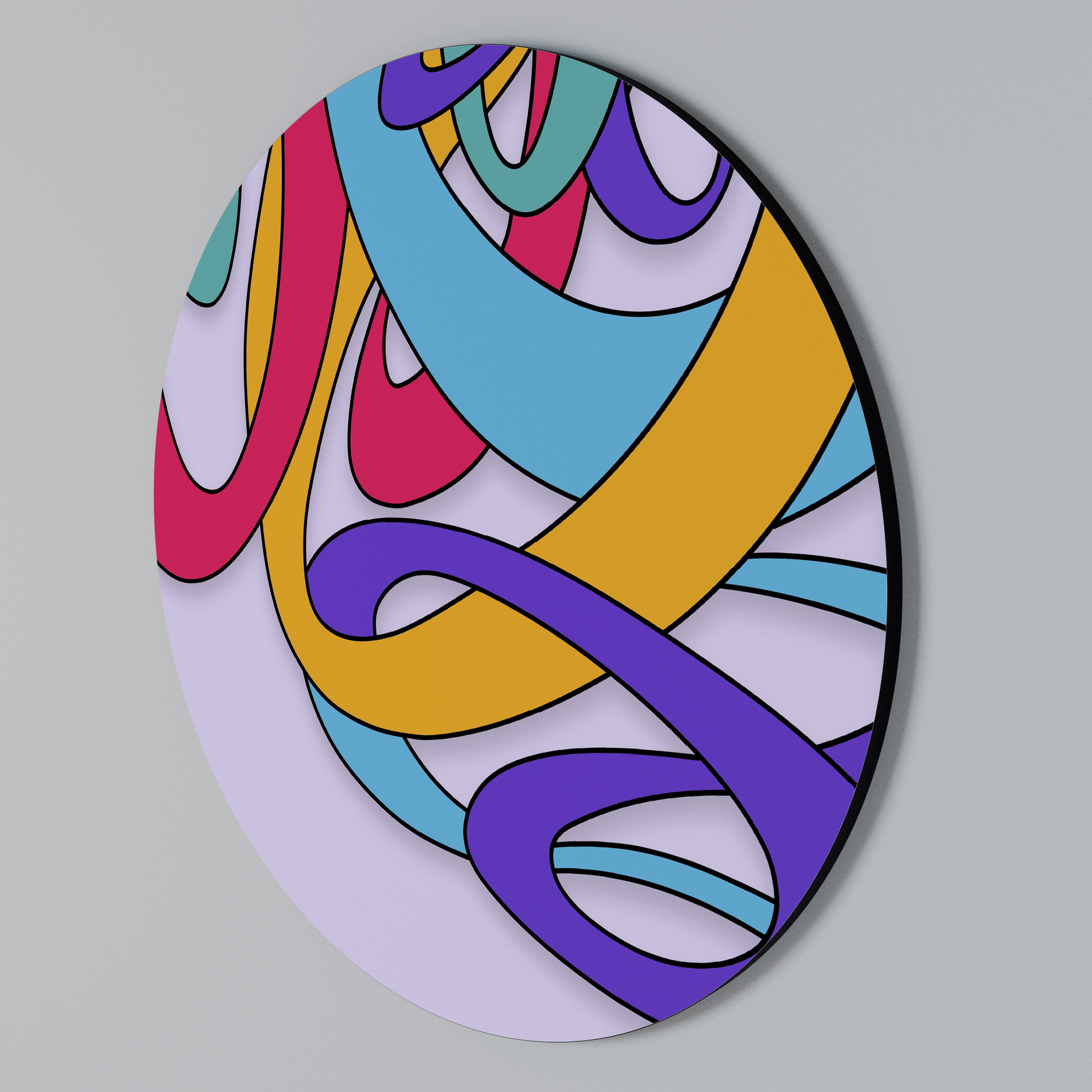 COLOR STREAM Round Wall Art
