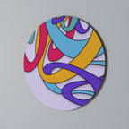 COLOR STREAM Round Wall Art