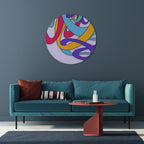 COLOR STREAM Round Wall Art