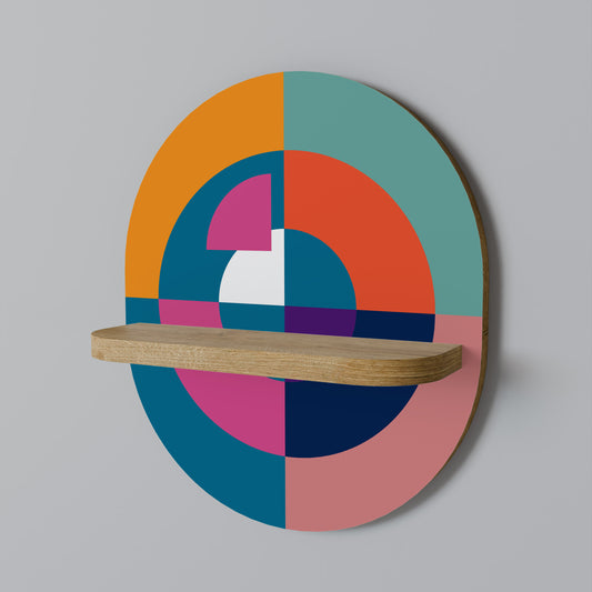 SKAPA TILLSAMMANS Oval konsthylla i ekeffekt