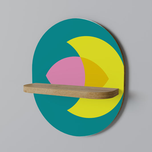 ANDLIGT STÖD Oval konsthylla i ekeffekt