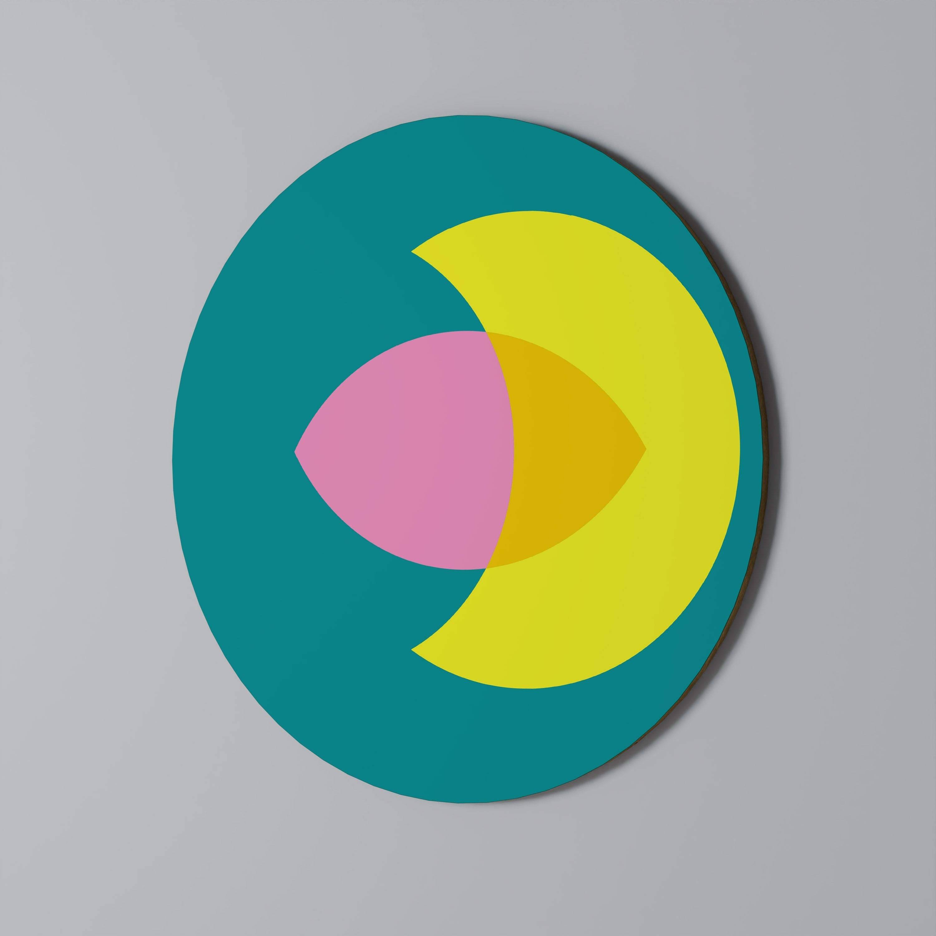 ANDLIGT STÖD Rund väggkonst