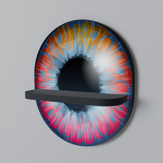 FANTASY EYE Oval konsthylla i svart finish