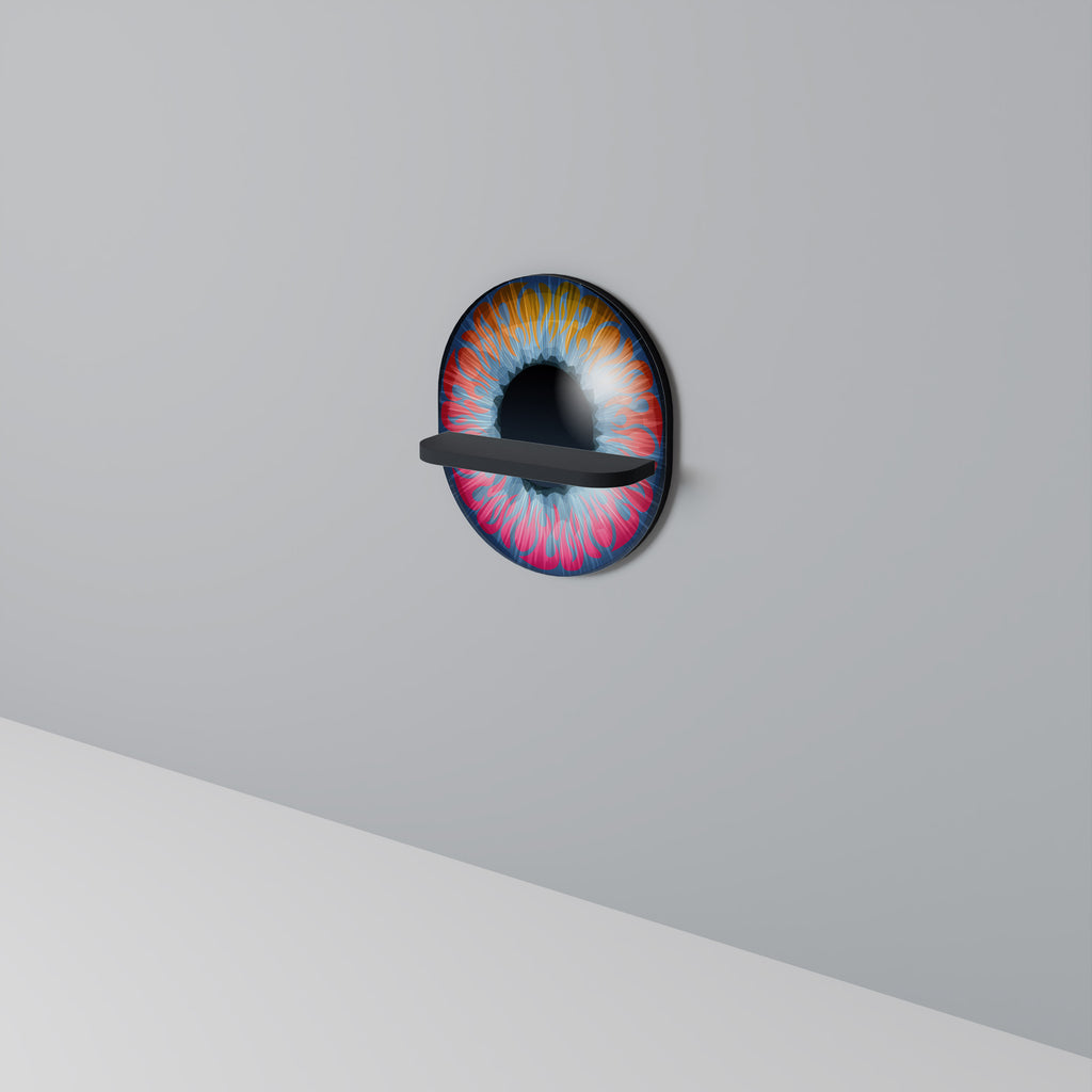 FANTASY EYE Oval konsthylla i svart finish
