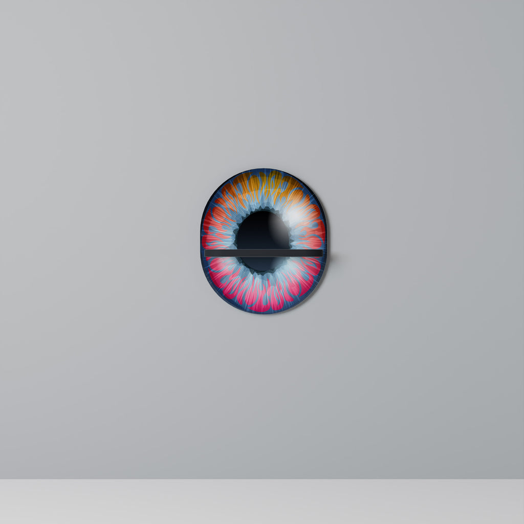 FANTASY EYE Oval konsthylla i svart finish