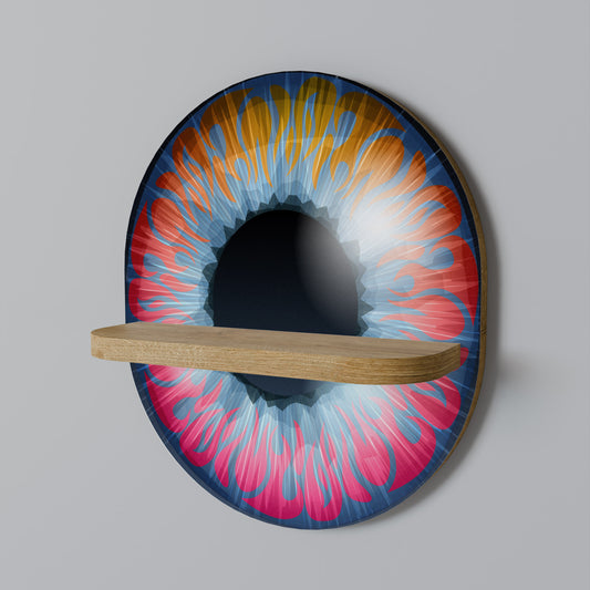 FANTASY EYE Oval Konsthylla I Ekeffekt