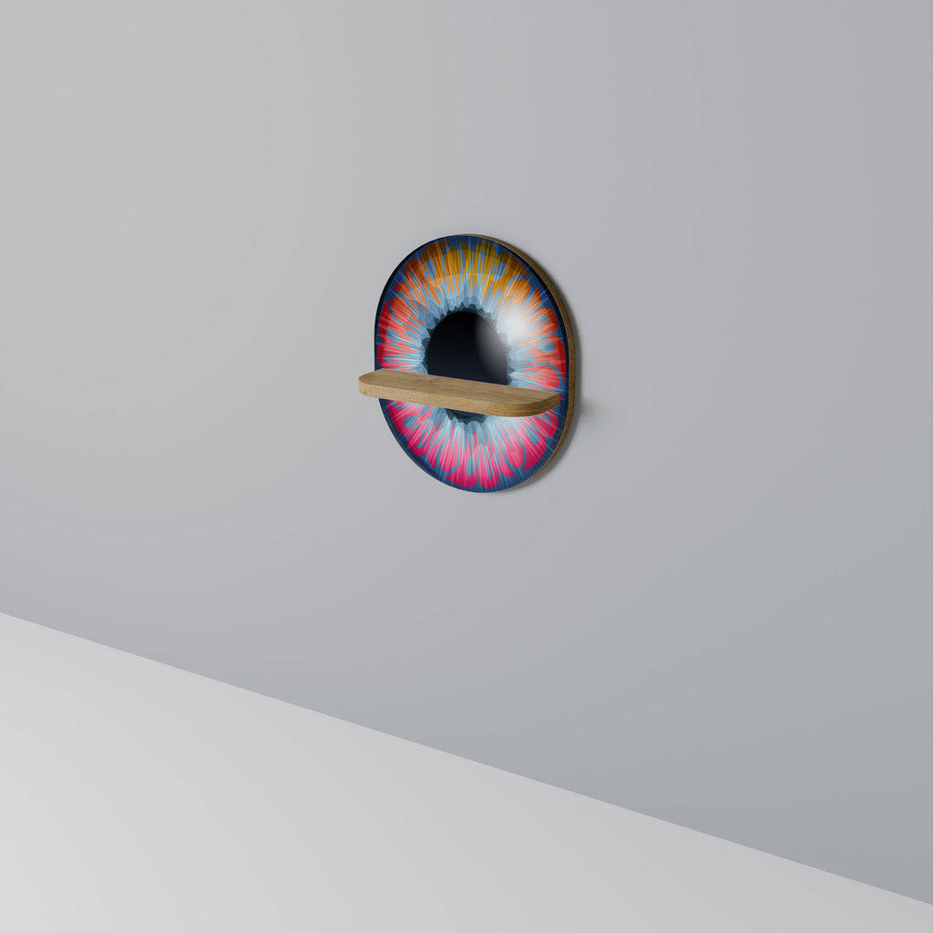 FANTASY EYE Oval Konsthylla I Ekeffekt