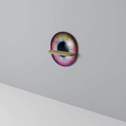 FANTASY EYE Oval Konsthylla I Ekeffekt