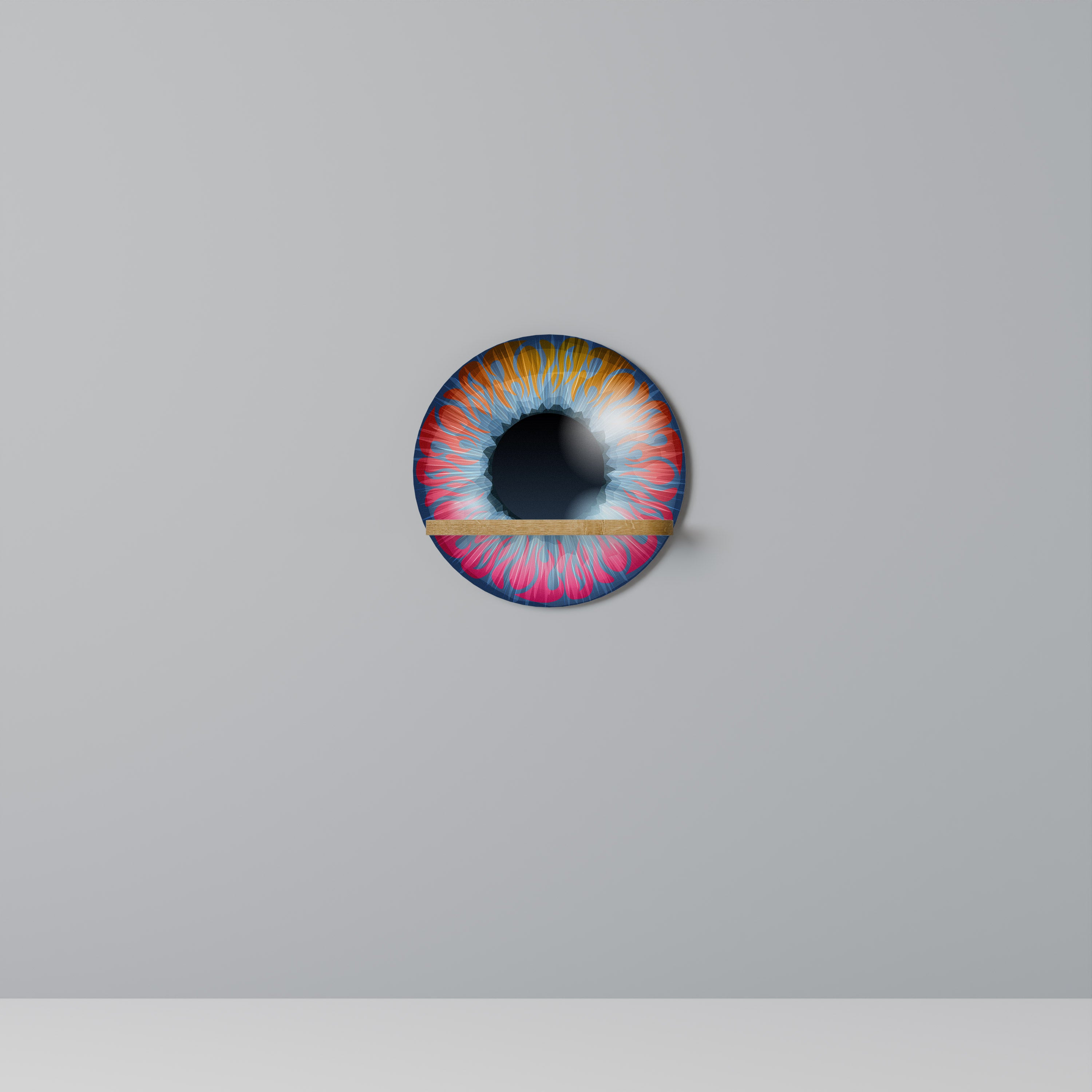 FANTASY EYE Rund Konsthylla I Ekeffekt