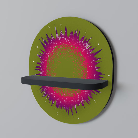 EXPLOSION ESSENCE Oval konsthylla i svart finish
