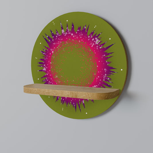 EXPLOSION ESSENCE Rund konsthylla i ekeffekt