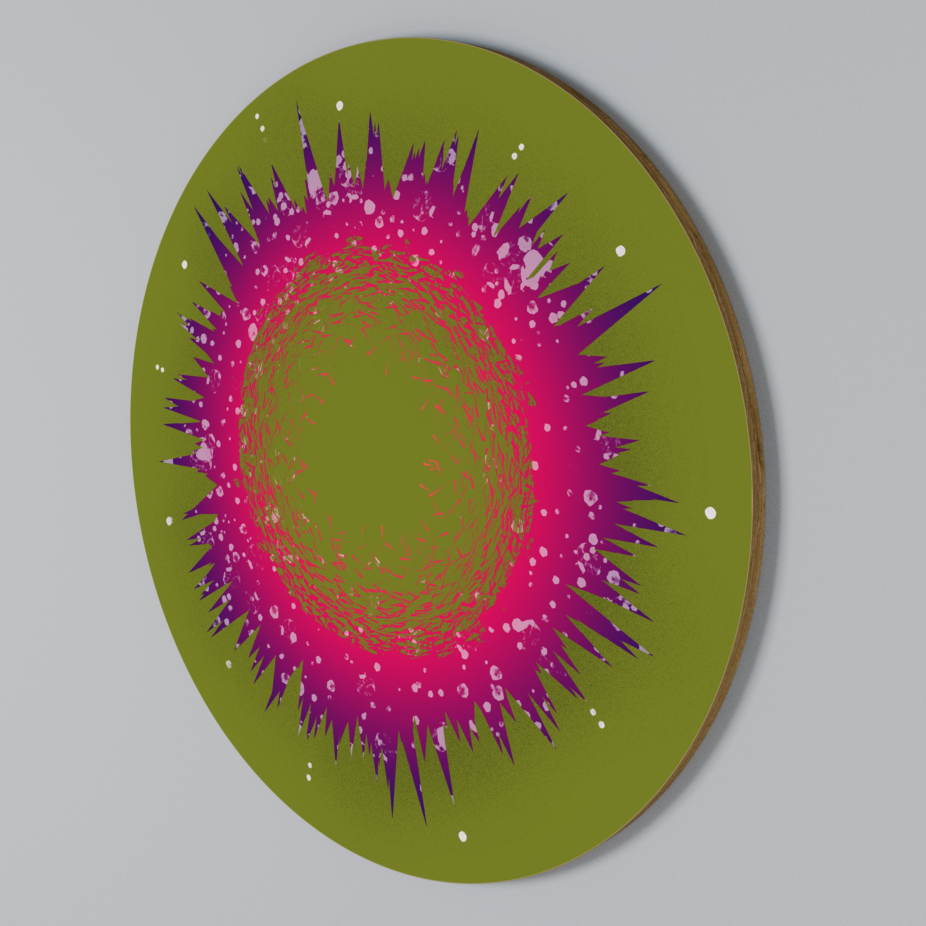 EXPLOSION ESSENCE Round Wall Art