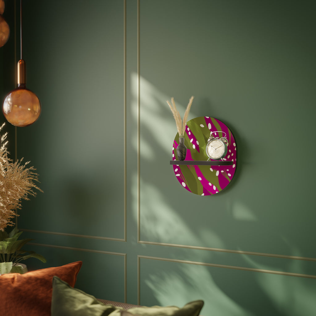 ENCHANTED TIGER Oval Art Hylla i svart finish