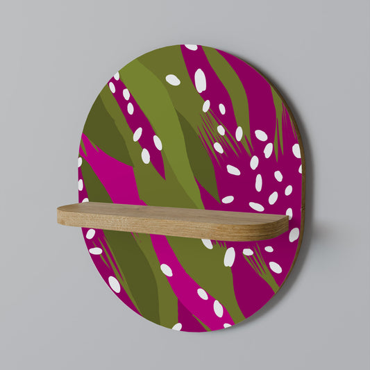 ENCHANTED TIGER Oval Art Hylla I Ekeffekt