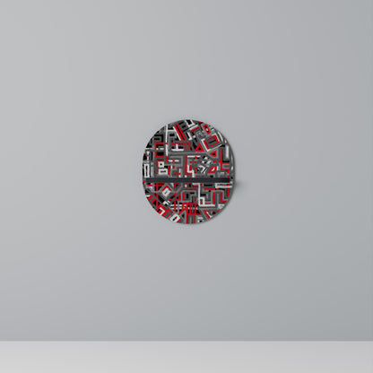 BROKEN LINES Oval konsthylla i svart finish