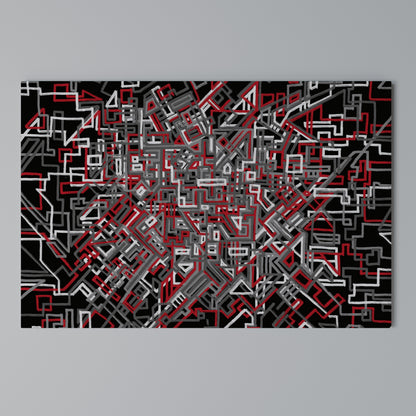 BROKEN LINES Horizontal Canvas Print