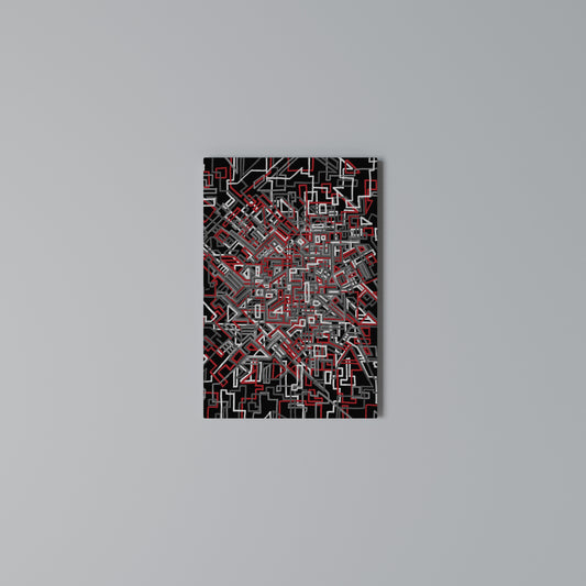BROKEN LINES Vertical Canvas Print