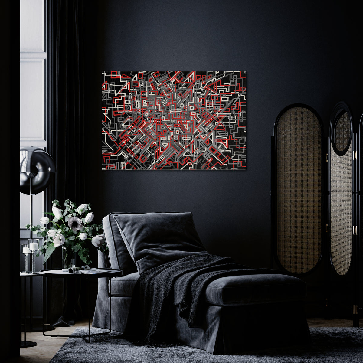 BROKEN LINES Horizontal Canvas Print