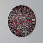 BROKEN LINES Round Wall Art