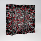 BROKEN LINES Dekorativ rumsavdelare – 5 paneler