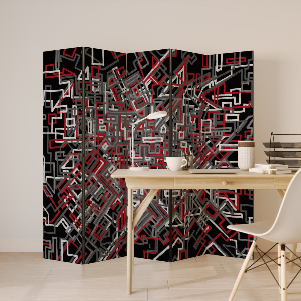 BROKEN LINES Dekorativ rumsavdelare – 5 paneler