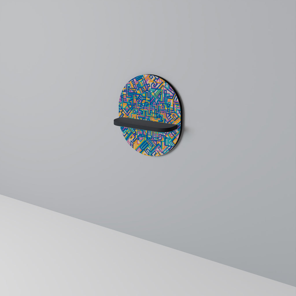 MEMORIES KARTA Oval konsthylla i svart finish