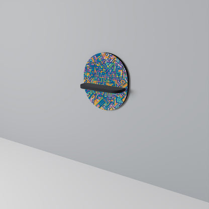 MEMORIES KARTA Oval konsthylla i svart finish