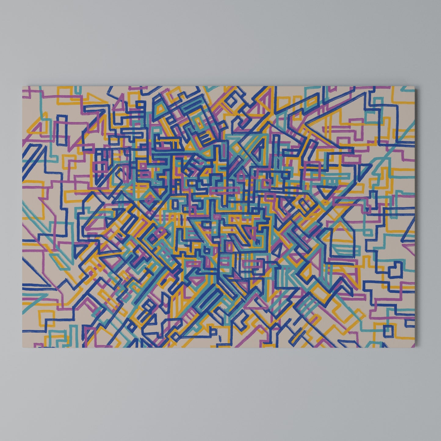 MEMORIES MAP Horizontal Canvas Print