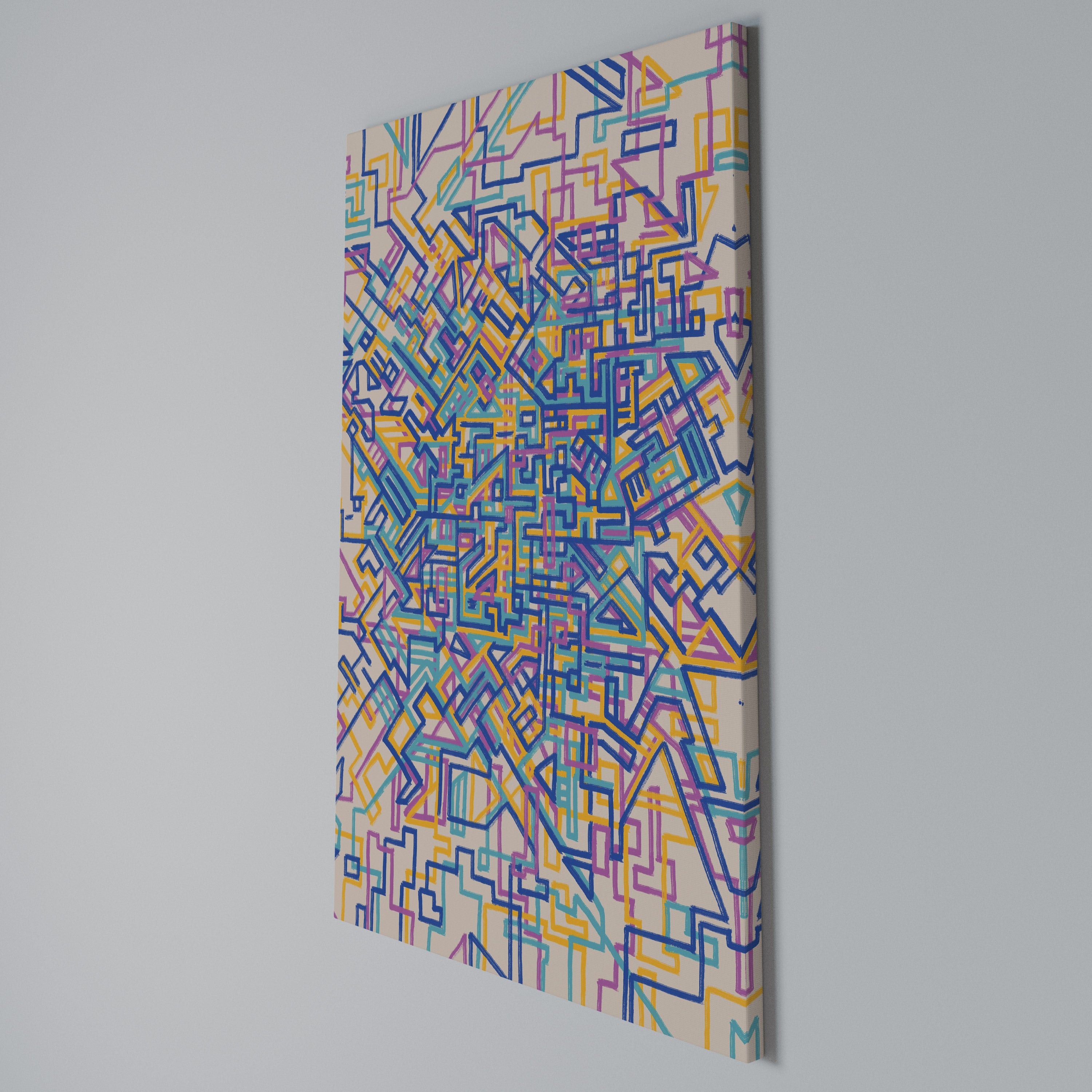 MEMORIES MAP Vertical Canvas Print