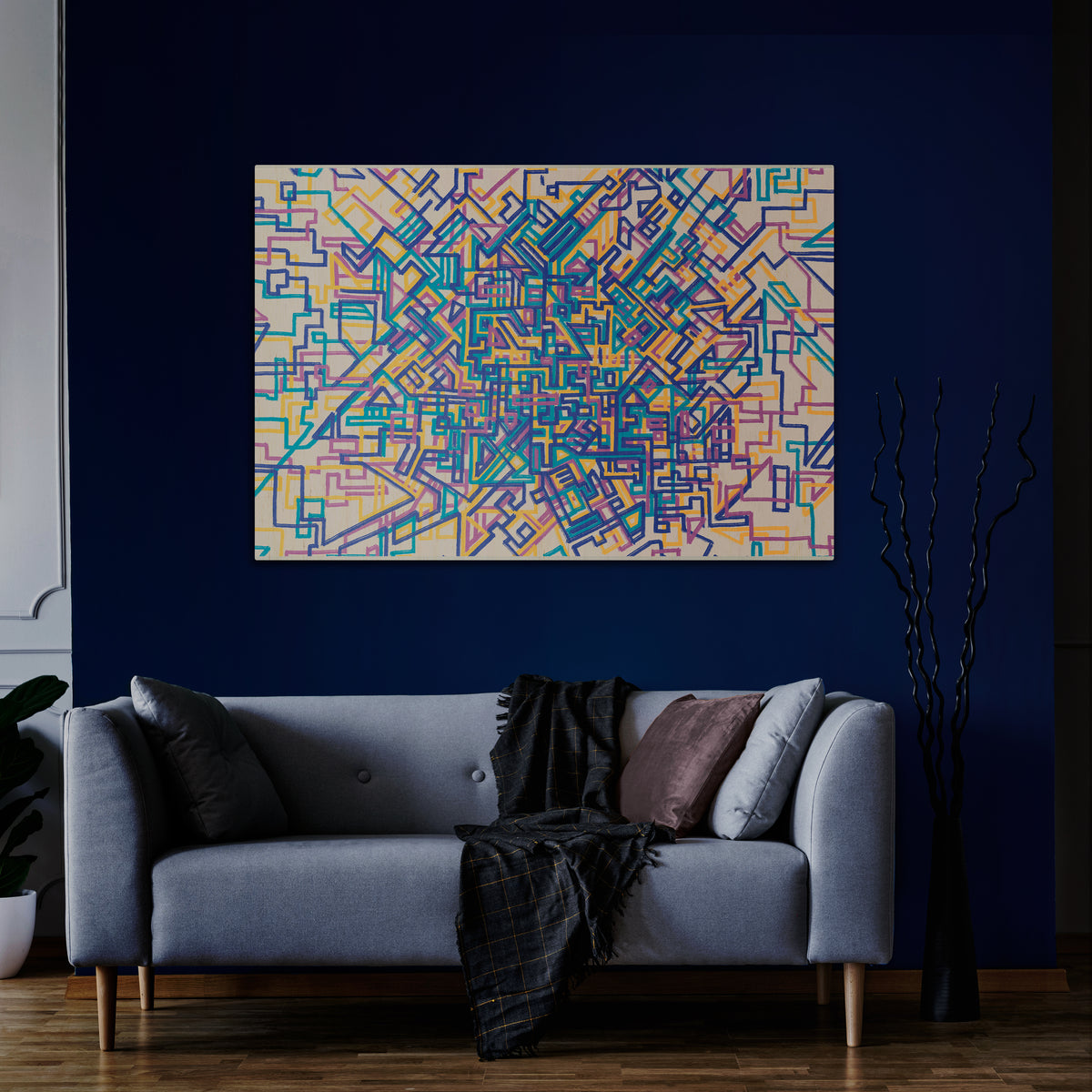 MEMORIES MAP Horizontal Canvas Print
