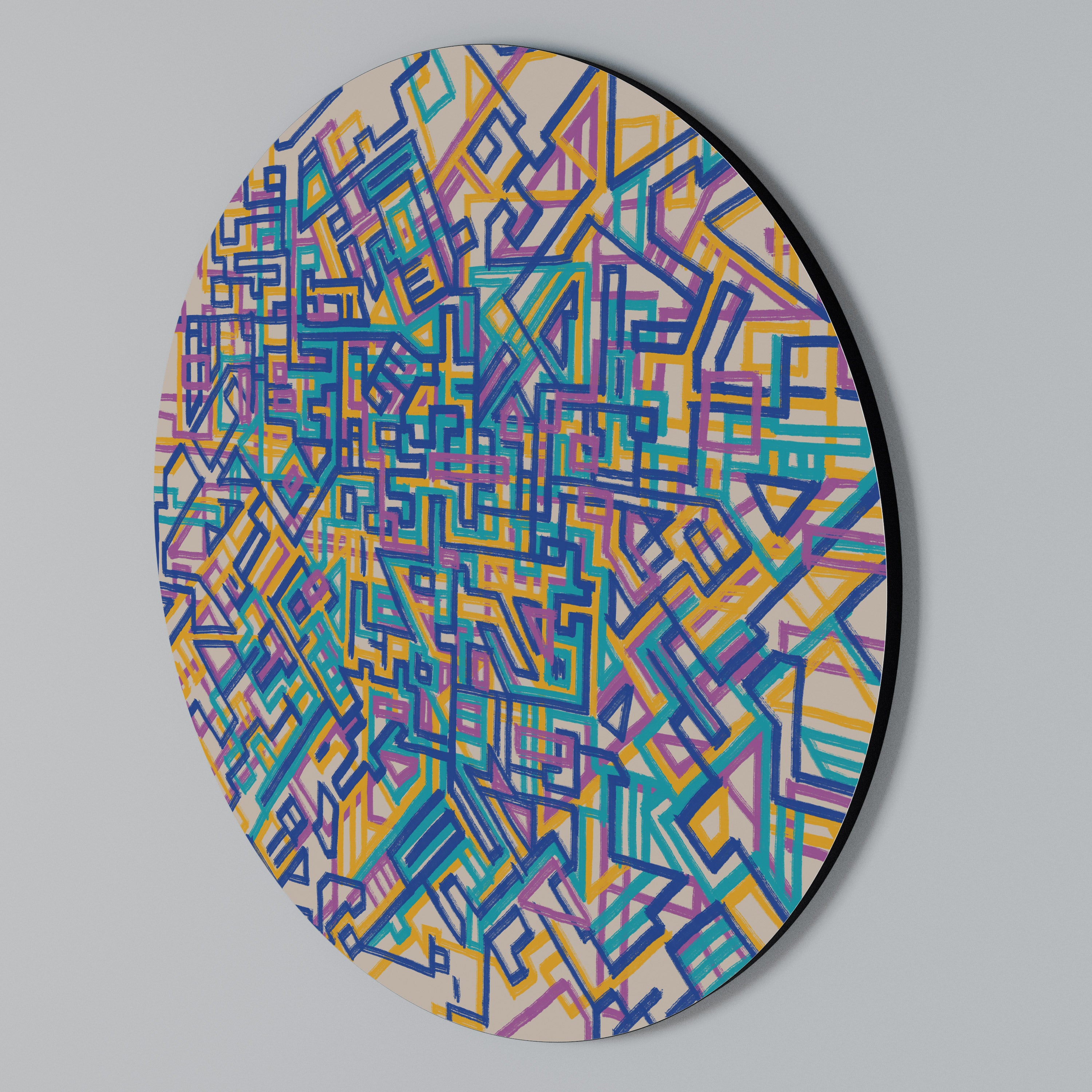 MEMORIES MAP Round Wall Art