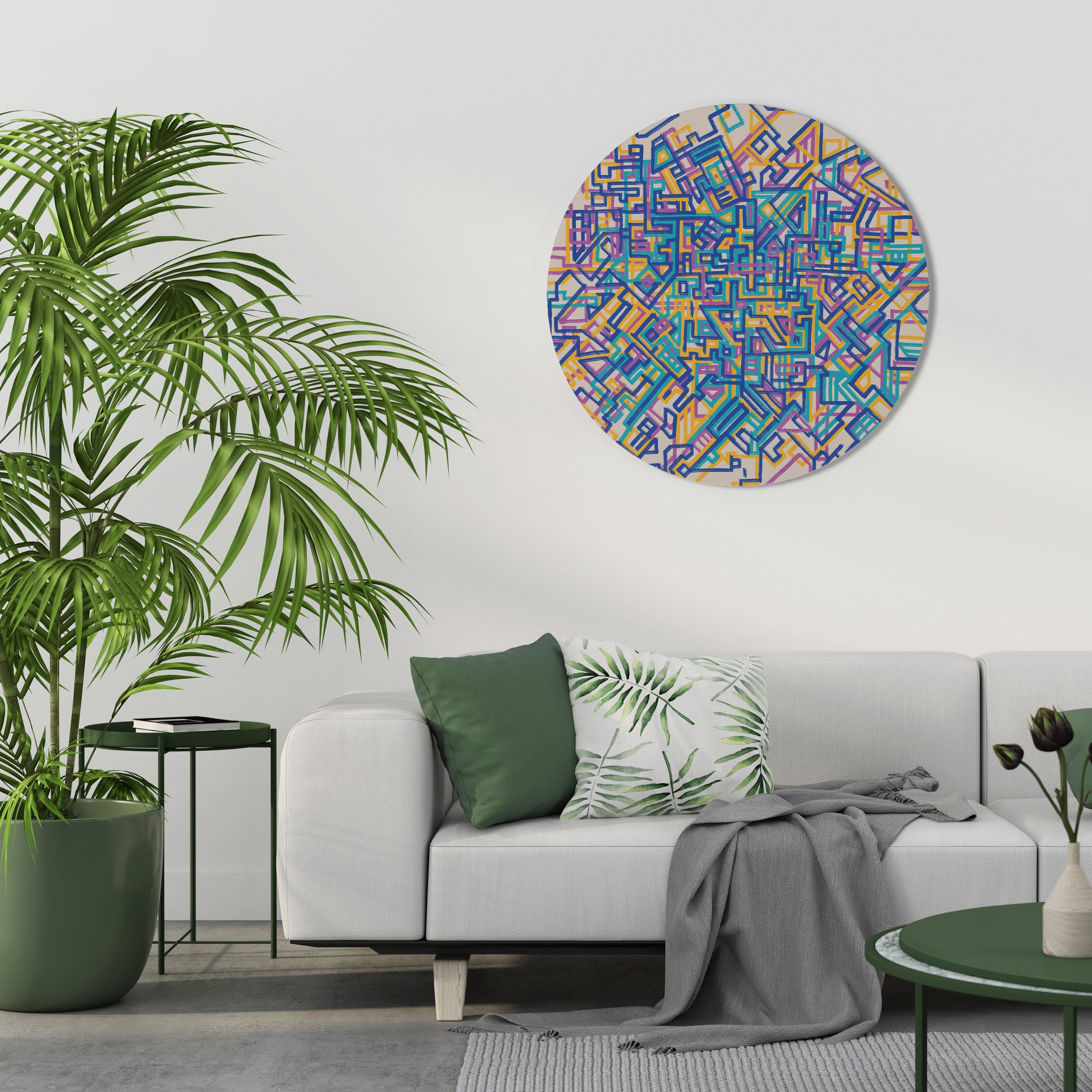 MINNEKARTA Rund Väggdekoration