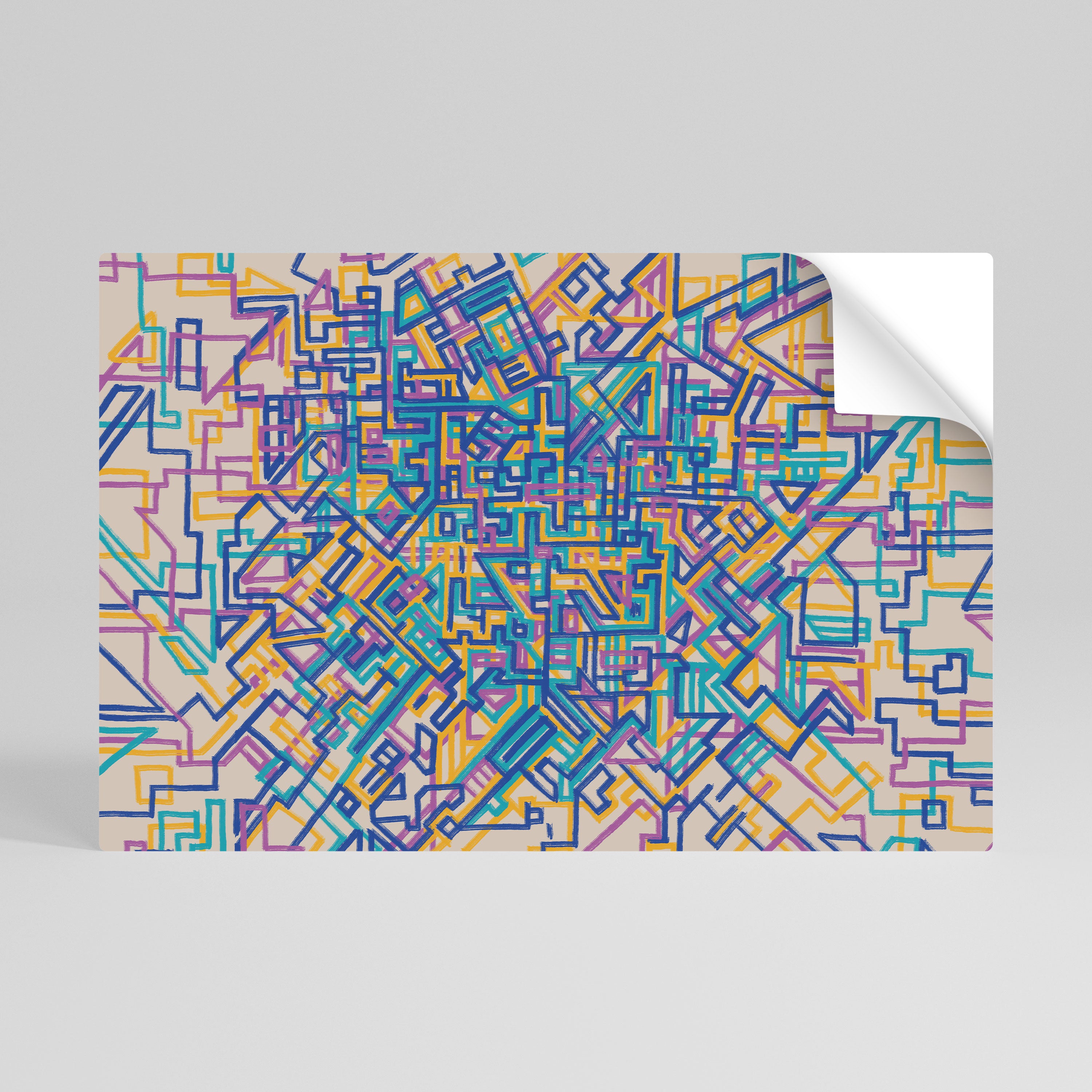 MEMORIES MAP Självhäftande Horisontell Poster