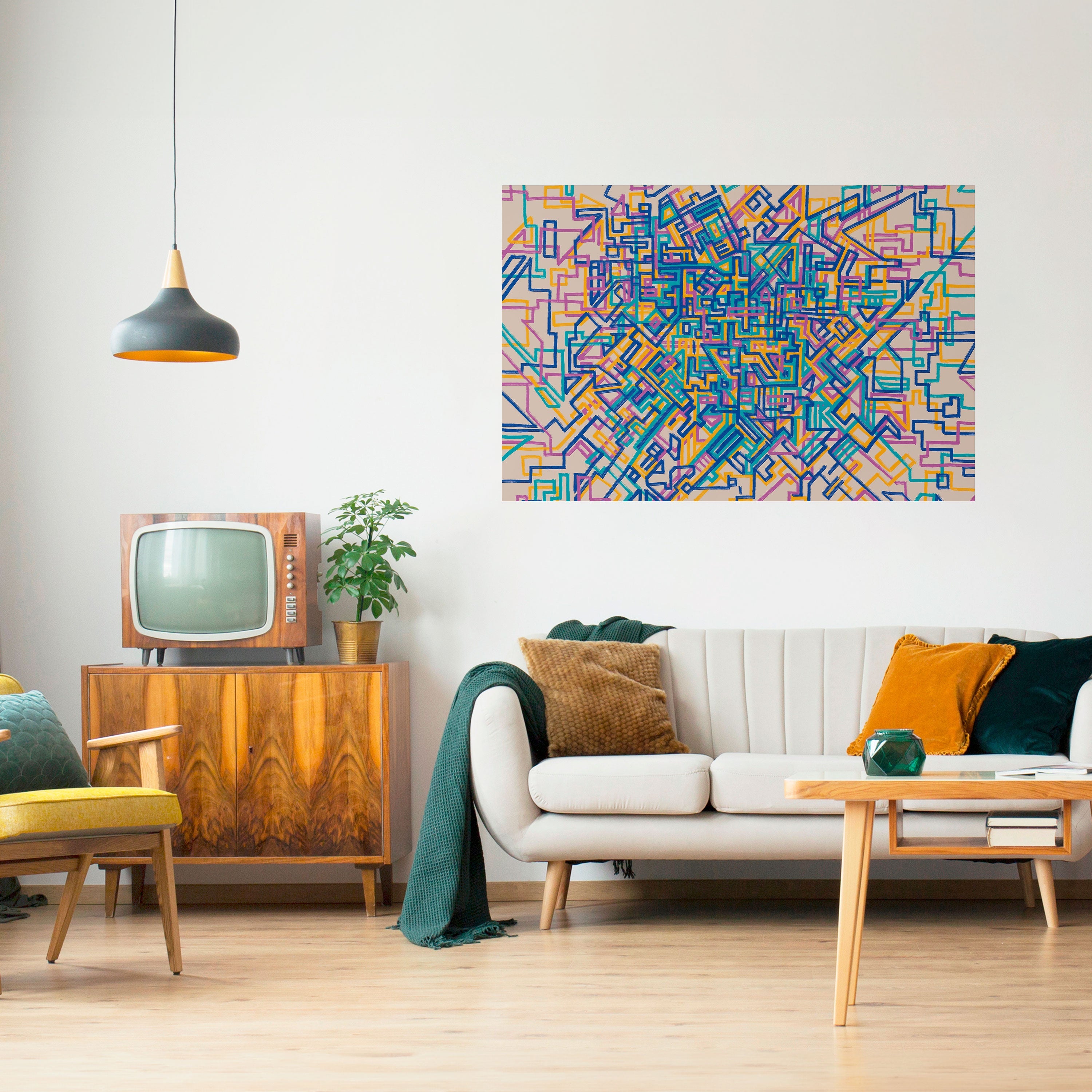MINNESKARTA Horisontell Poster med självhäftande papper