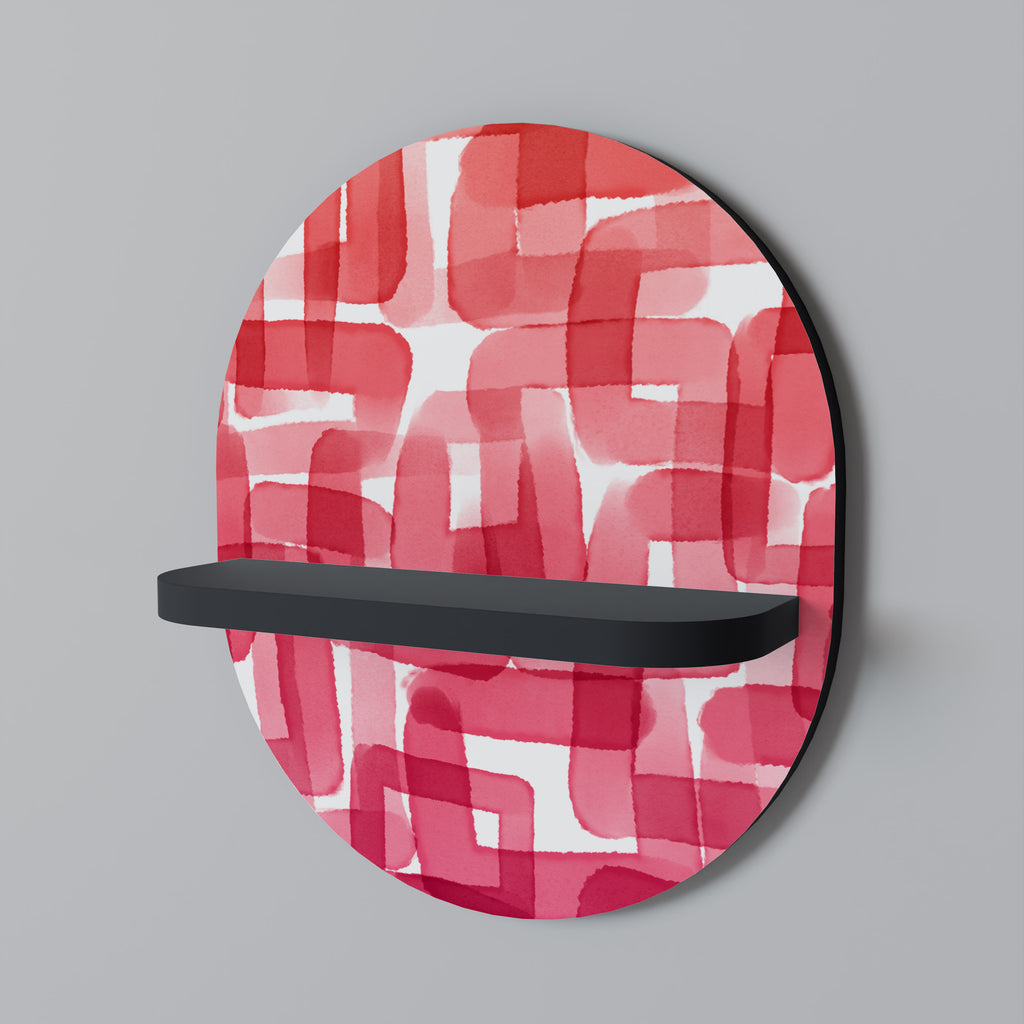 KALEIDOSKOPISK KUBISM Oval konsthylla i svart finish