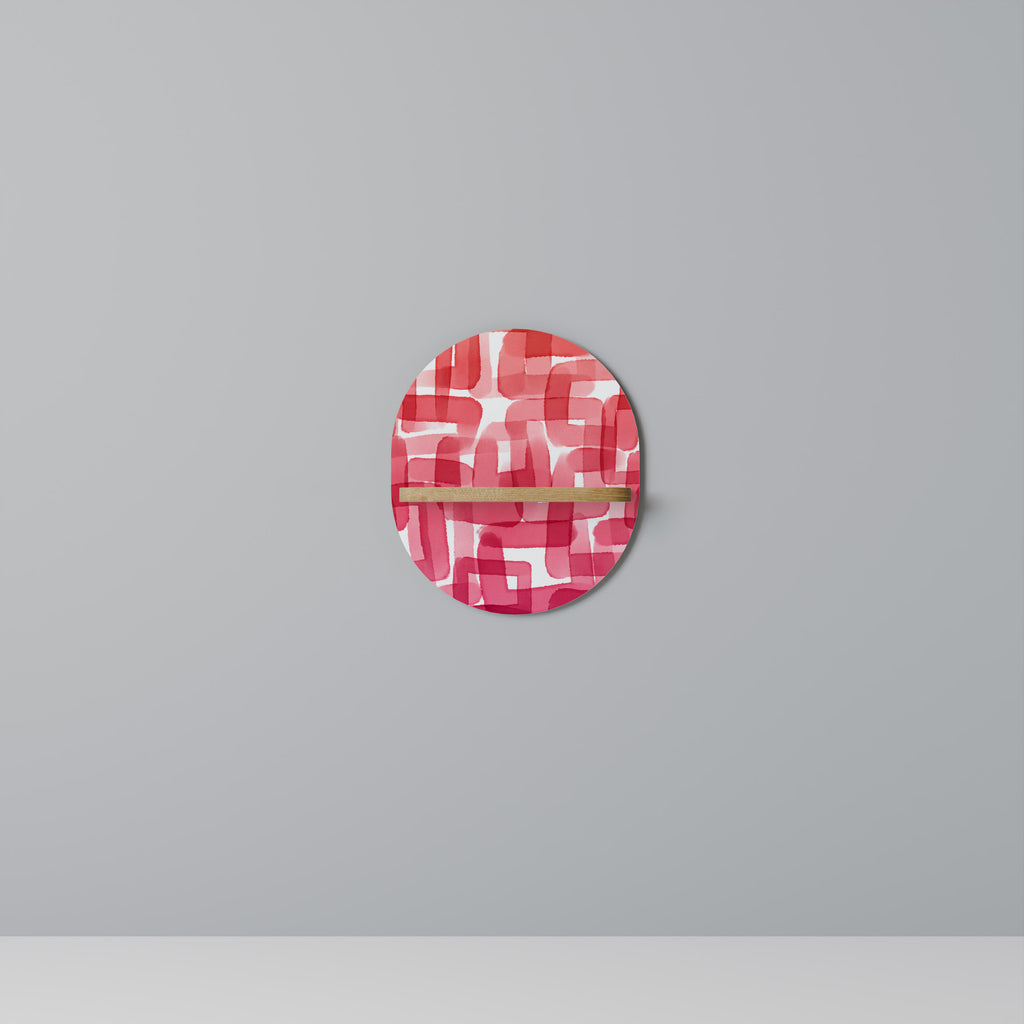 KALEIDOSKOPISK KUBISM Oval konsthylla i ekeffekt