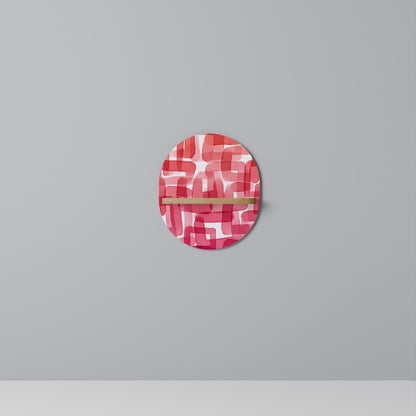 KALEIDOSKOPISK KUBISM Oval konsthylla i ekeffekt