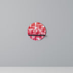 KALEIDOSCOPIC CUBISM Round Art Shelf In Black Finish