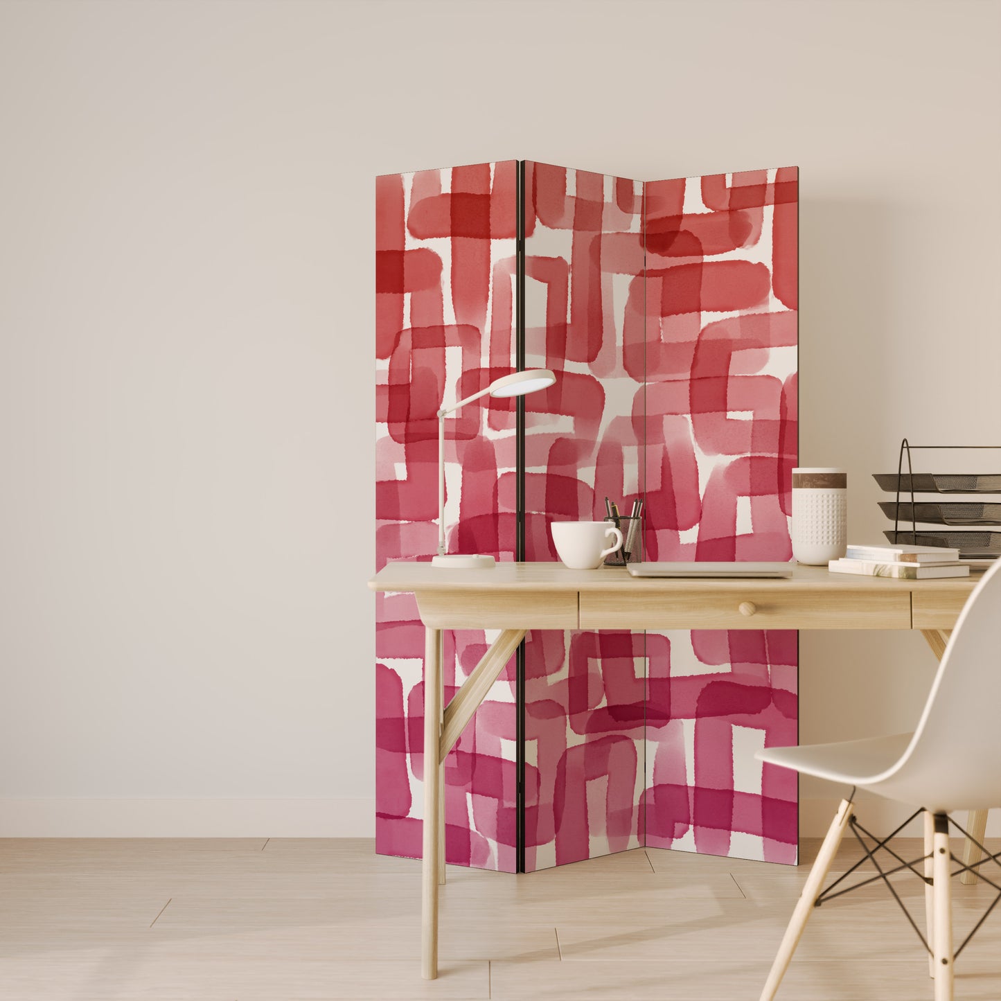 KALEIDOSCOPIC CUBISM Dekorativ rumsavdelare – 3 paneler