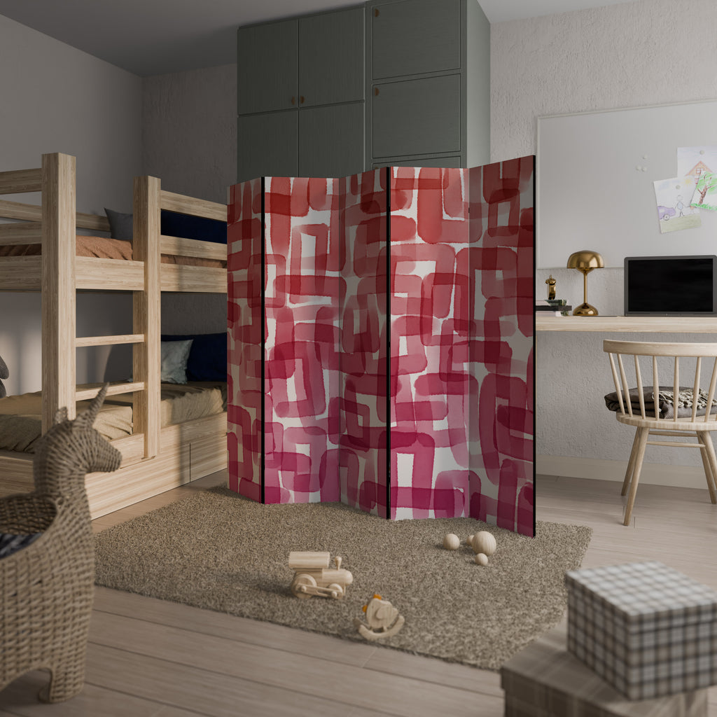 KALEIDOSCOPIC CUBISM Dekorativ rumsavdelare – 5 paneler
