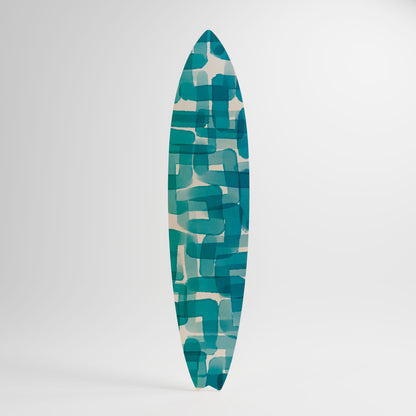 TURQUOISE RECTANGLES Dekorativ Surfbräda