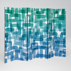 TURQUOISE RECTANGLES Rumsavdelare 6 paneler