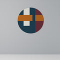 GEOMETRIC MELANCHOLY Round Wall Art