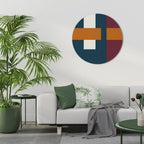 GEOMETRIC MELANCHOLY Round Wall Art