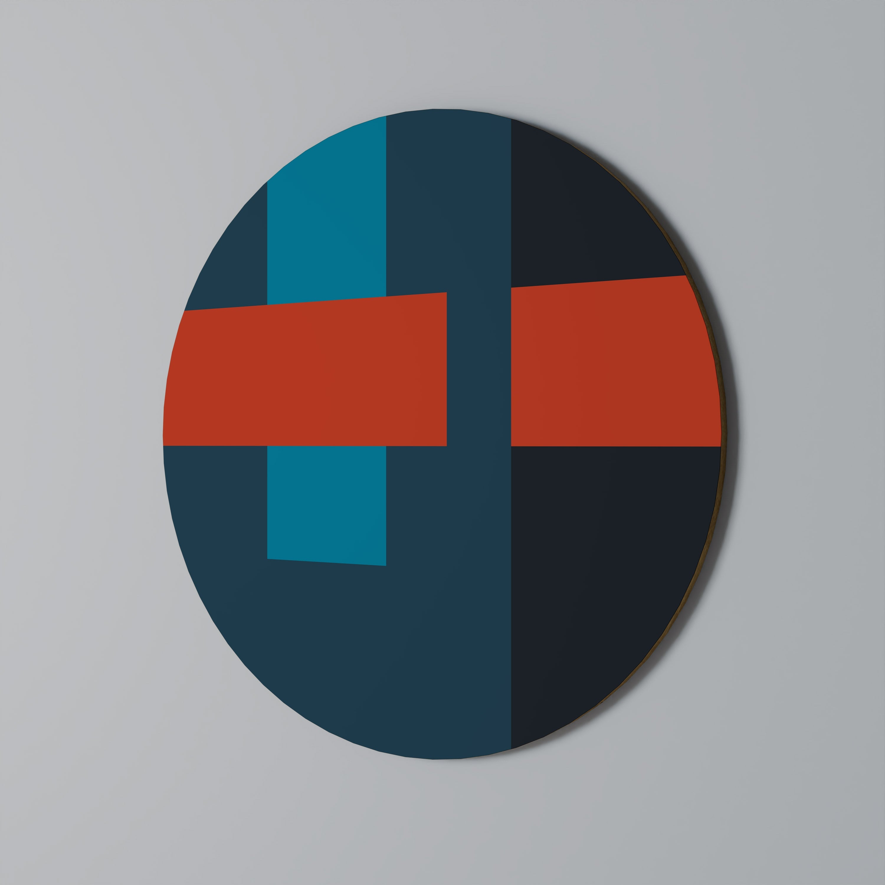 Rund väggkonst med mörk melankoli