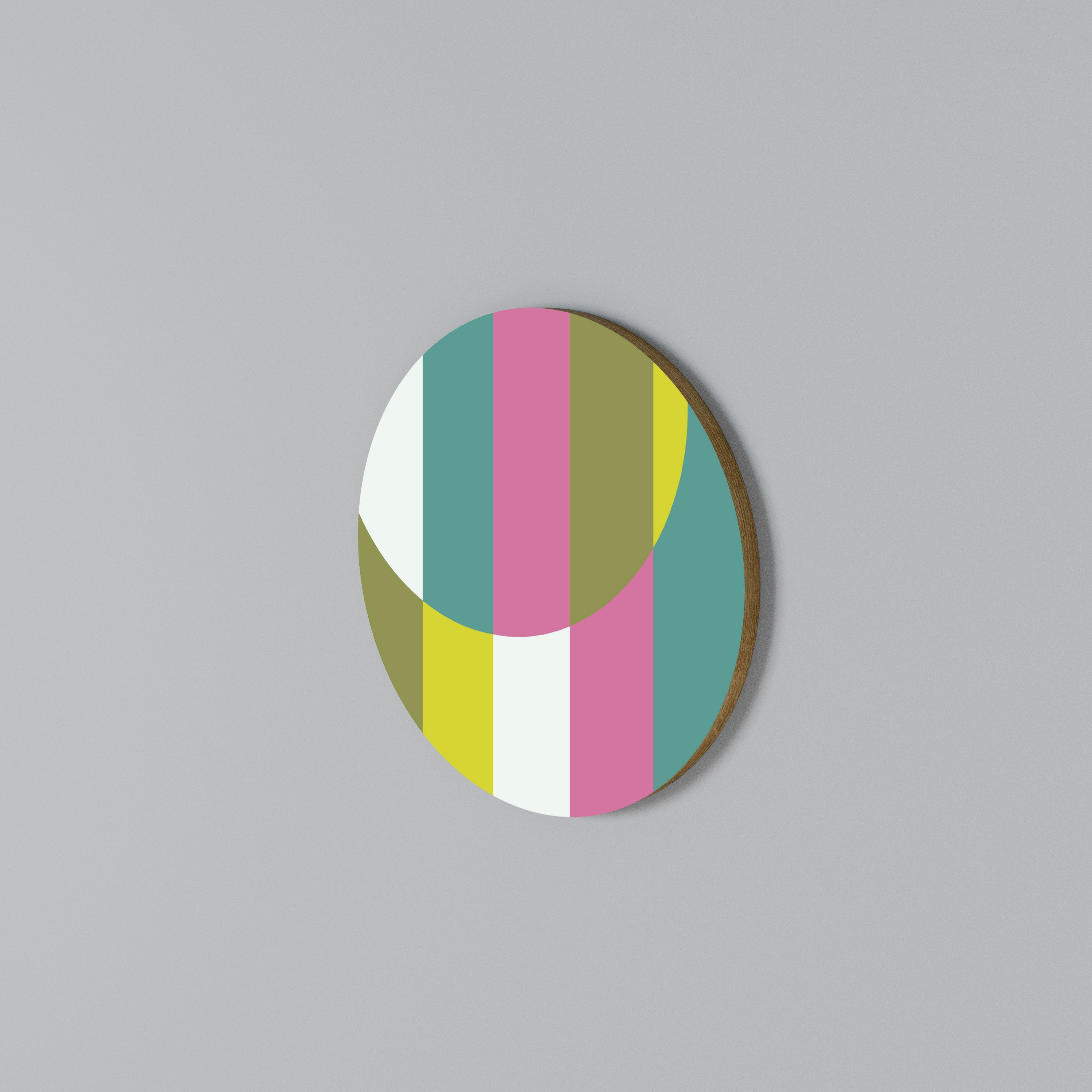 PLAYFUL SURFACE SYMPHONY Round Wall Art