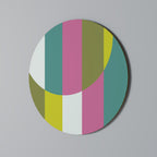 PLAYFUL SURFACE SYMPHONY Round Wall Art