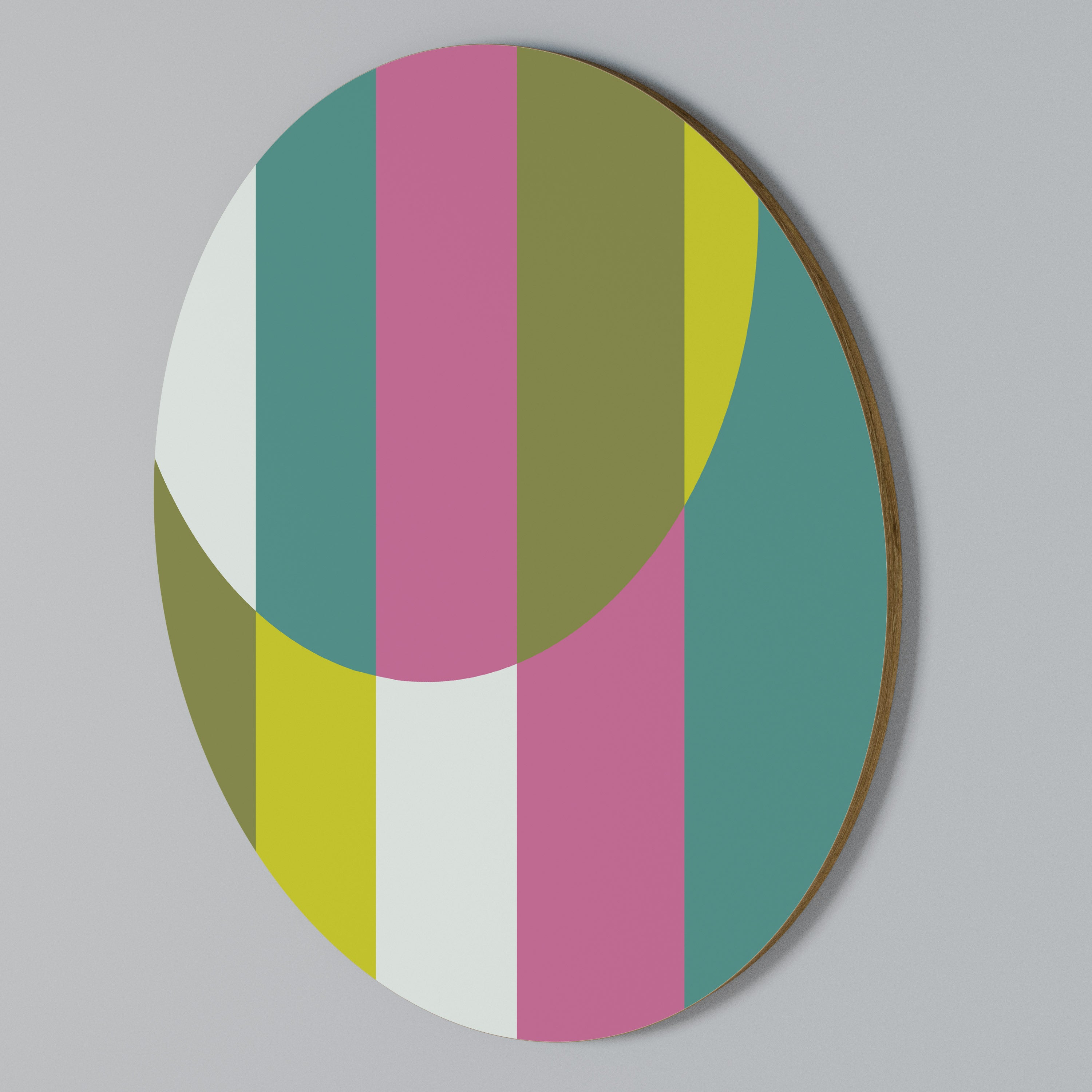 PLAYFUL SURFACE SYMPHONY Round Wall Art